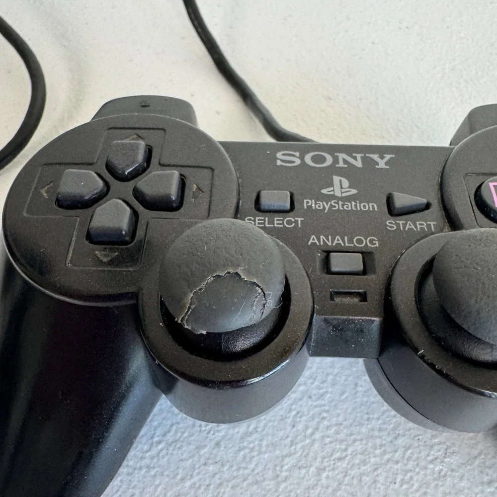 Sony PS2 DualShock 2 Controller Black OEM SCPH-10010 Wired Analog